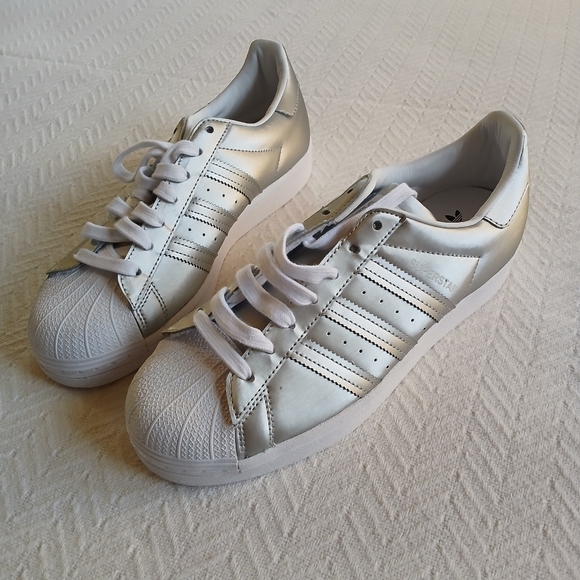 adidas Shoes - adidas ♡ superstar sneakers silver 8.5